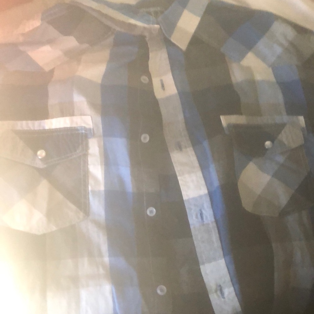 Straight faded button up shirt